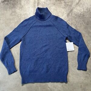 89th and Madison Sweater Womens Sz Small Washed Denim Melange Turtleneck